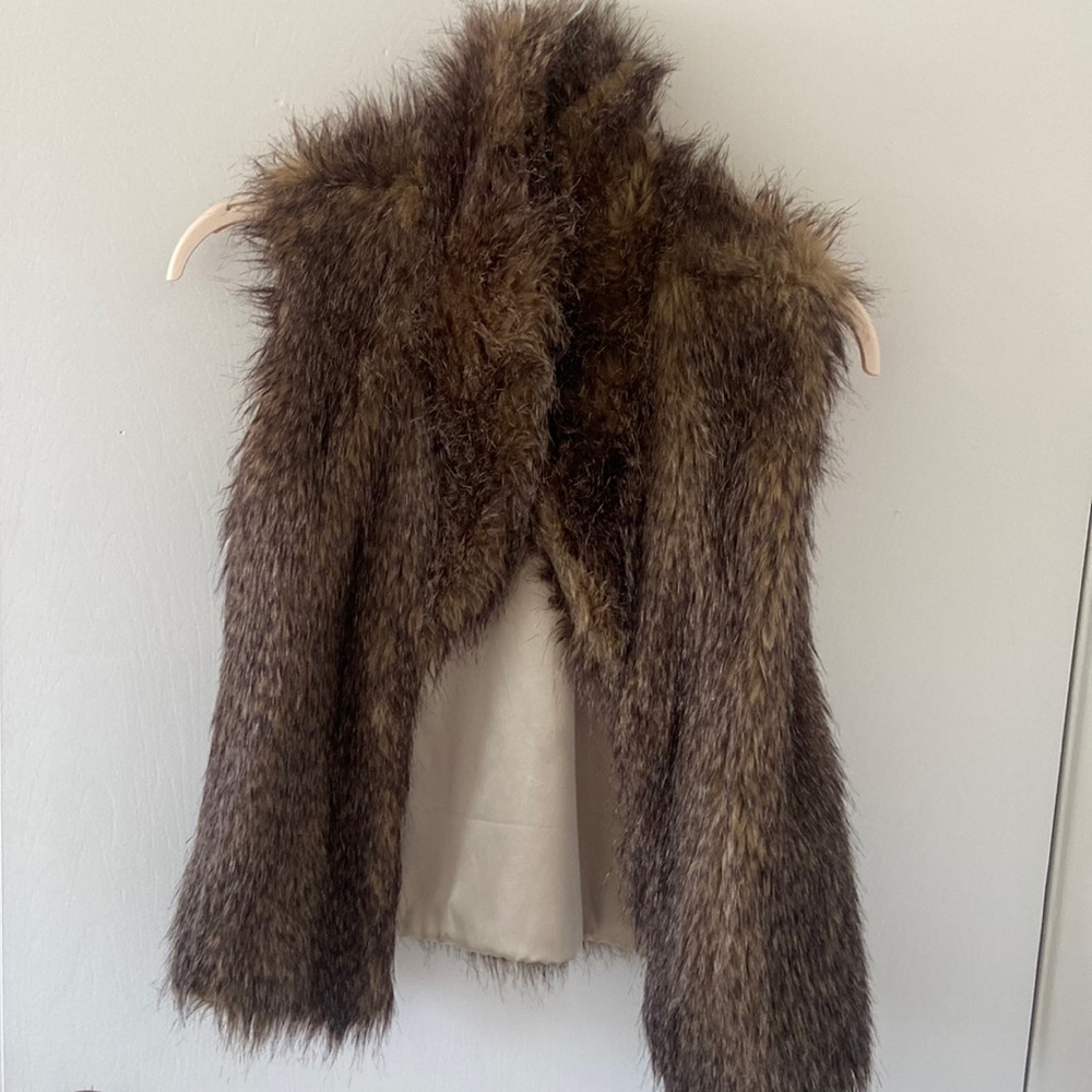 Brown Faux Fur Vest by Jack BB Dakota